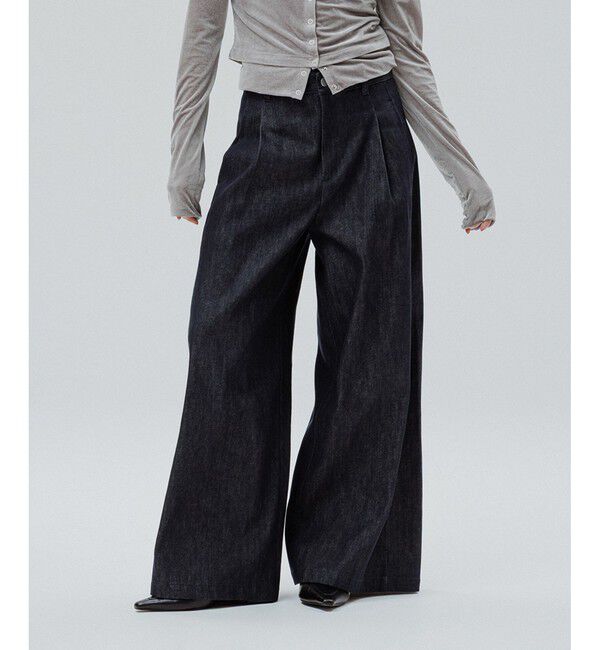 【アダム　エ　ロペ/ADAM ET ROPE’】 ツイストシームワイドデニム