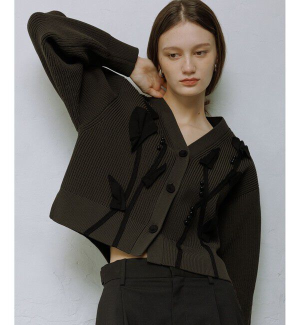 ファッションメンズのイチオシ|【アダム　エ　ロペ/ADAM ET ROPE’】 【サステナブル】3Dモチーフカーディガン