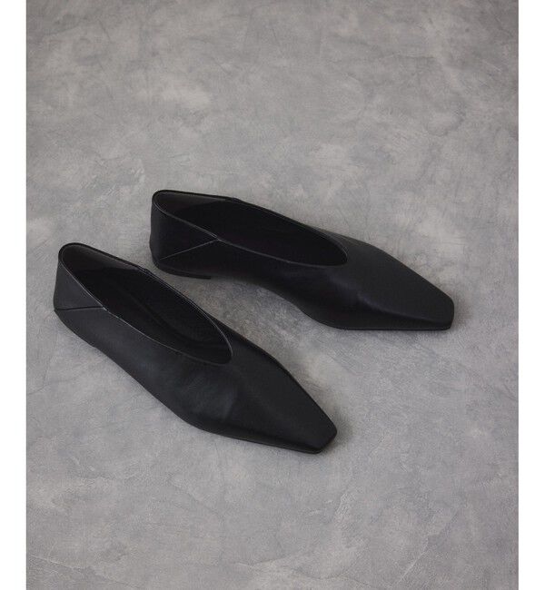 【アダム　エ　ロペ/ADAM ET ROPE’】 ソフトスクエアフラットシューズ