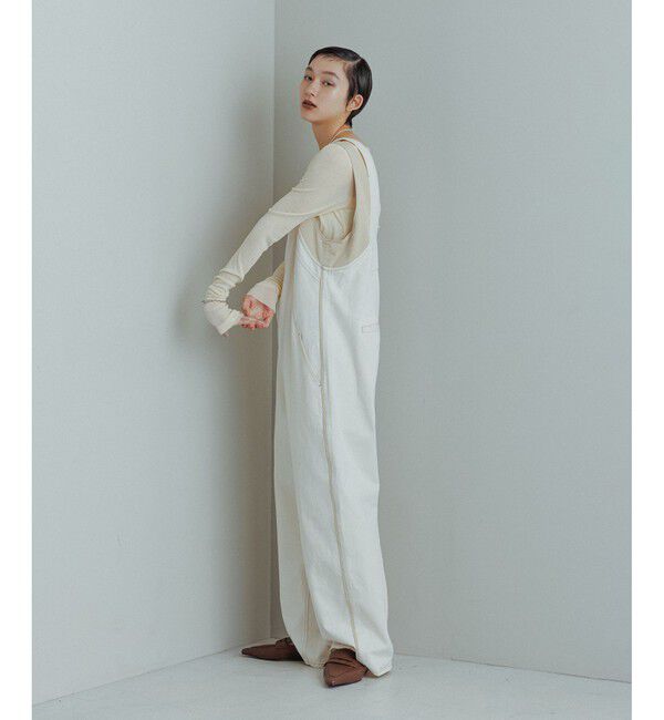 【アダム　エ　ロペ/ADAM ET ROPE’】 【WEB限定】バイカラーサロペット