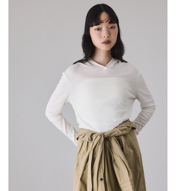 モテ系メンズファッション|【アダム　エ　ロペ/ADAM ET ROPE’】 シアーフードプルオーバー