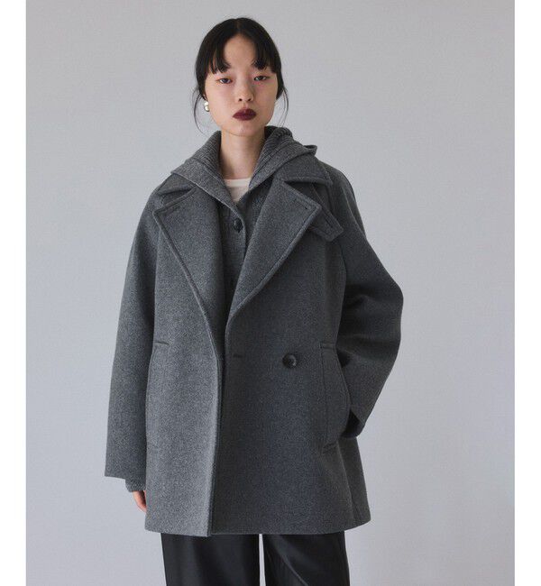 【アダム　エ　ロペ/ADAM ET ROPE’】 ウールボンディングミドルコート