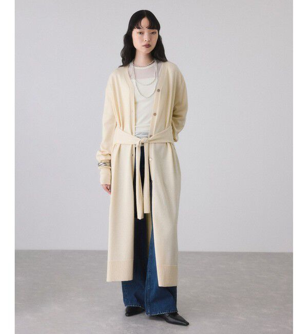 【アダム　エ　ロペ/ADAM ET ROPE’】 【サステナブル】ウエストノットニットワンピース