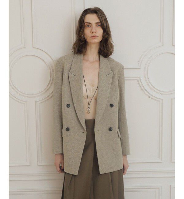 【アダム　エ　ロペ/ADAM ET ROPE’】 【EMOELLE】ウールネップテーラードジャケット