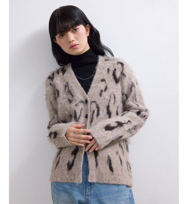 メンズファッションオススメ|【アダム　エ　ロペ/ADAM ET ROPE’】 【WEB限定】ブラッシュレオパードカーディガン