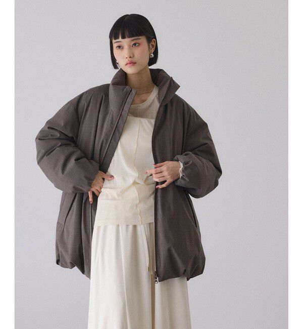 【アダム　エ　ロペ/ADAM ET ROPE’】 【サステナブル】ウールMIXミドルダウン/撥水