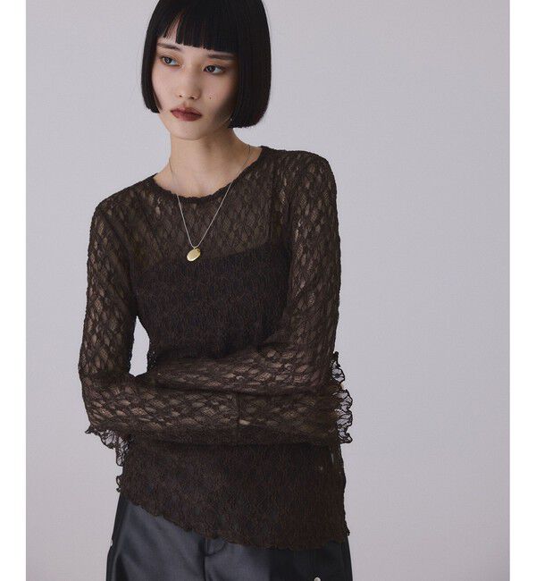 ファッションメンズお薦め|【アダム　エ　ロペ/ADAM ET ROPE’】 フレアスリーブレーストップス