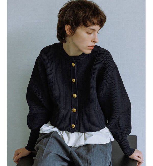 モテ系メンズファッション|【アダム エ ロペ/ADAM ET ROPE’】 【WEB限定】ペプラムコンビニットカーディガン