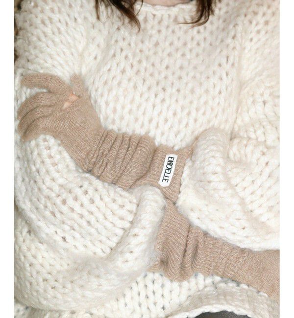 メンズファッションなら|【アダム　エ　ロペ/ADAM ET ROPE’】 【EMOELLE】カシミヤロングニットグローブ