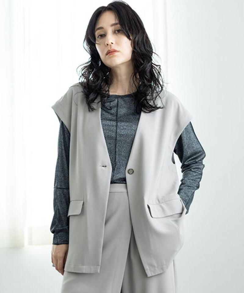 モテ系メンズファッション|【オズモーシス/OSMOSIS】 バックタックジレ