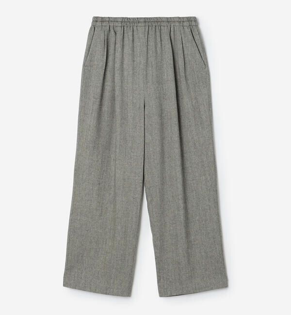 【ビショップ/Bshop】 MORRIS &amp; SONS | ヘリンボーン ワイドイージーパンツ WOMEN