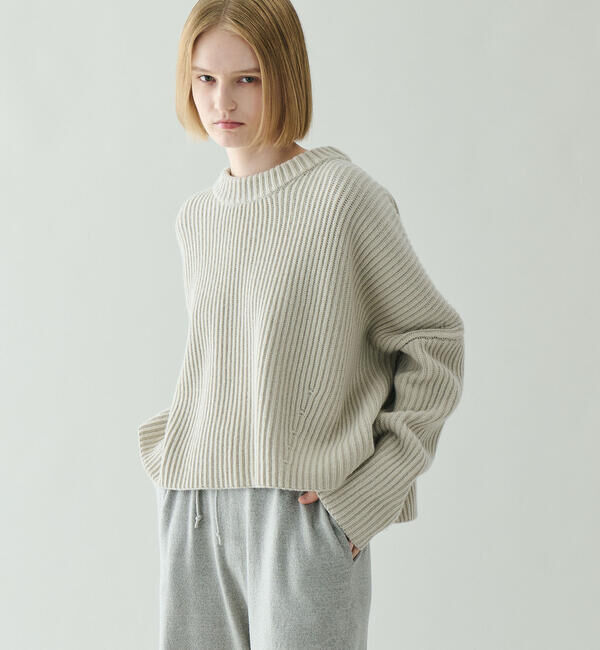 【ビショップ/Bshop】 roberto collina | リブニット クルーネックセーター WOMEN