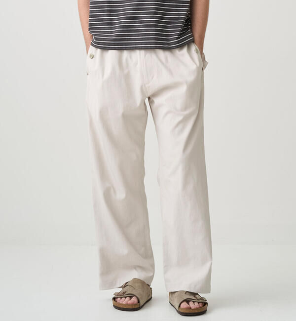 人気ファッションメンズ|【ビショップ/Bshop】 ORCIVAL | ポリコットンリネン フラップポケットワイドパンツ MEN