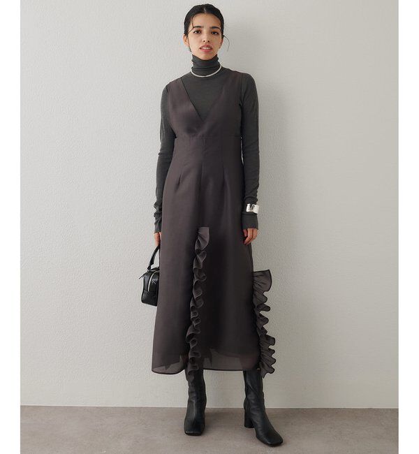 【ウィム　ガゼット/Whim Gazette】 フリルオーガンジーワンピース