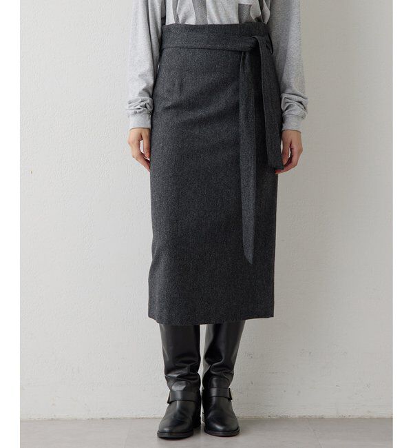 【ウィム　ガゼット/Whim Gazette】 ウールベルト付スカート