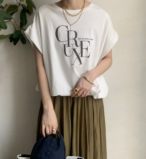 ファッションメンズお薦め|【ドゥドゥ/DOUDOU】 【WEB限定】ドロストミックスロゴTEE