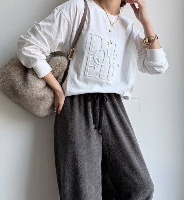 メンズファッションオススメ|【ドゥドゥ/DOUDOU】 【WEB限定】DouceurエンボスバックジップロンTEE