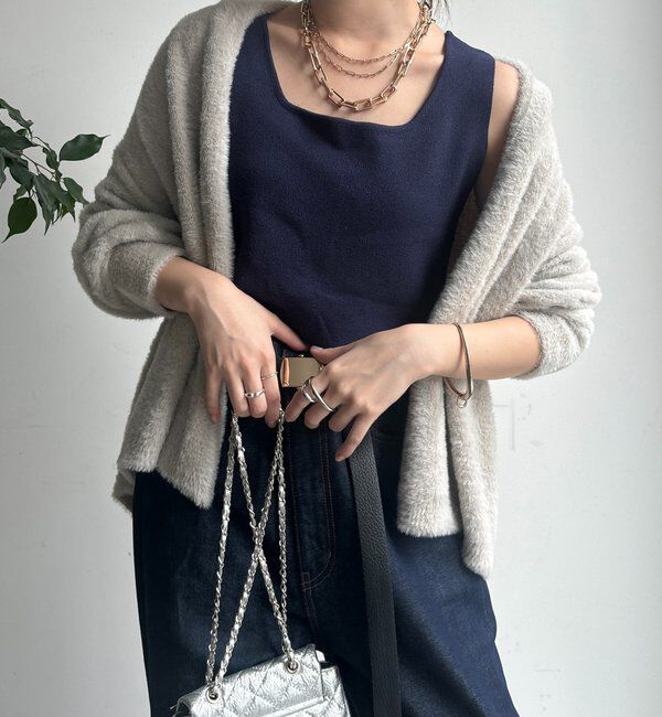 人気メンズファッション|【ドゥドゥ/DOUDOU】 フェザーヤーンカーディガン