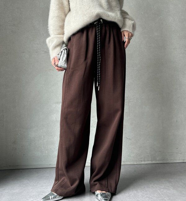 【ドゥドゥ/DOUDOU】 【WEB限定】サイド切替ワイドパンツ