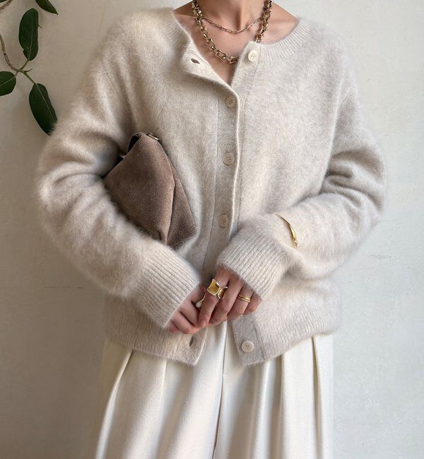 モテ系メンズファッション|【ドゥドゥ/DOUDOU】 ファーカシミヤカーディガン
