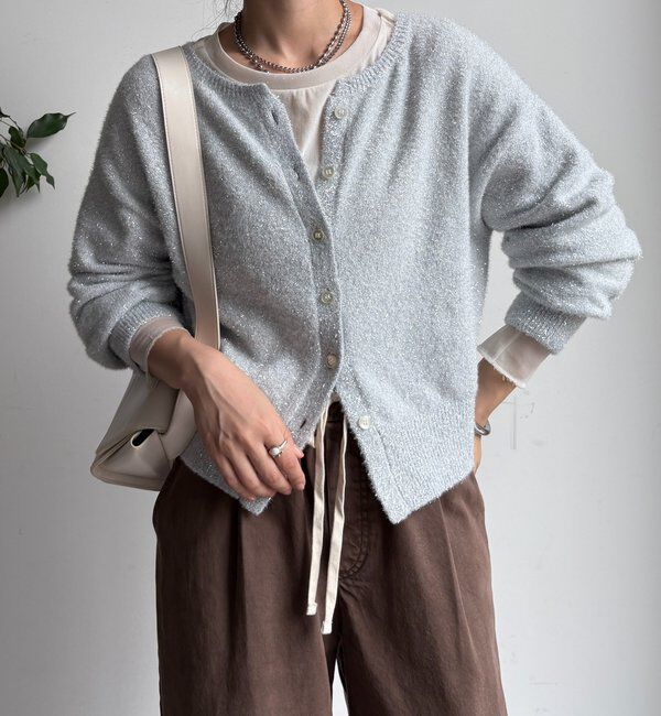 モテ系メンズファッション|【ドゥドゥ/DOUDOU】 ラメ前後2WAYカーディガン