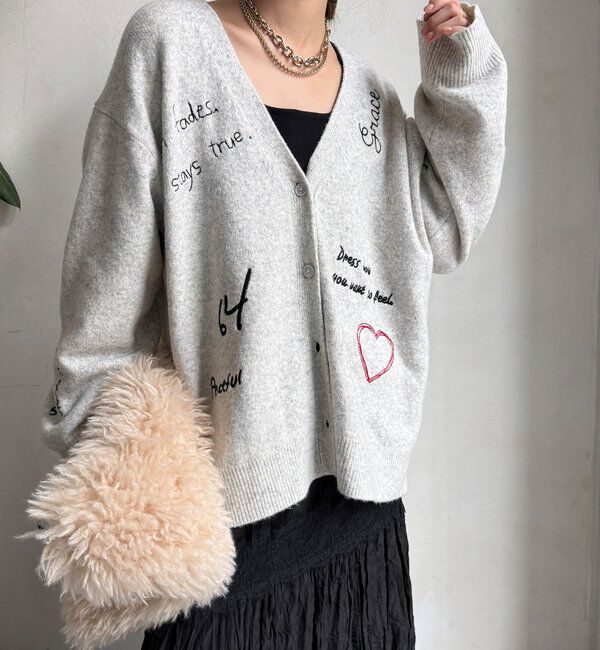 ファッションメンズなら|【ドゥドゥ/DOUDOU】 【WEB限定】 刺繍ニットカーディガン