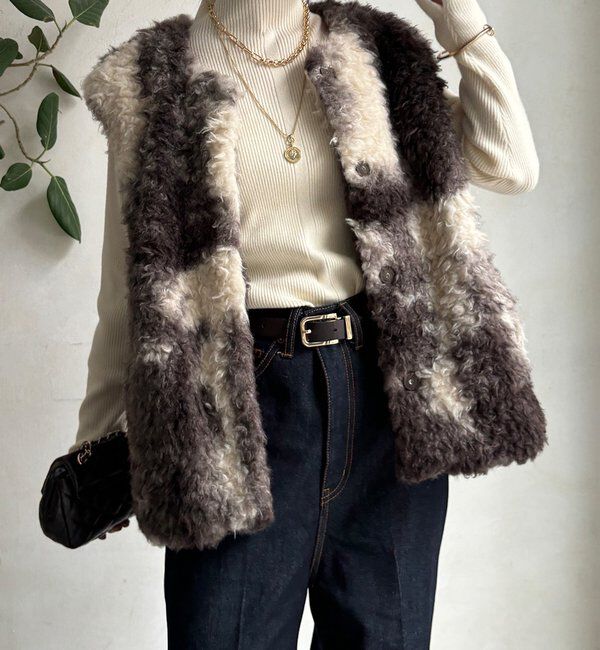 ファッションメンズのイチオシ|【ドゥドゥ/DOUDOU】 【WEB限定】プードルファーグラデーションベスト