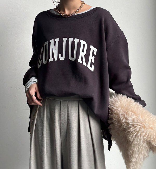 モテ系ファッションメンズ|【ドゥドゥ/DOUDOU】 前後ロゴプリント裏起毛プルオーバー