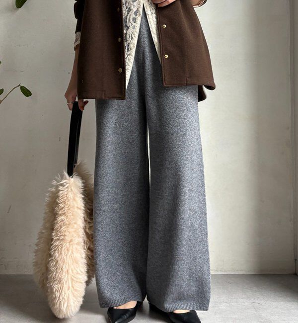 ファッションメンズなら|【ドゥドゥ/DOUDOU】 メリノウール100%ニットパンツ