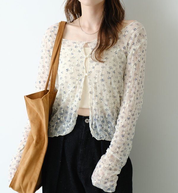 メンズファッションなら|【カスタネ/Kastane】 【2WAY】シアーフラワーレースカーディガン