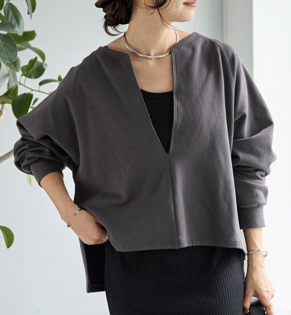 ファッションメンズなら|【リヴドロワ/RIVE DROITE】 【大人が着やすい】キーネックオーバースウェット