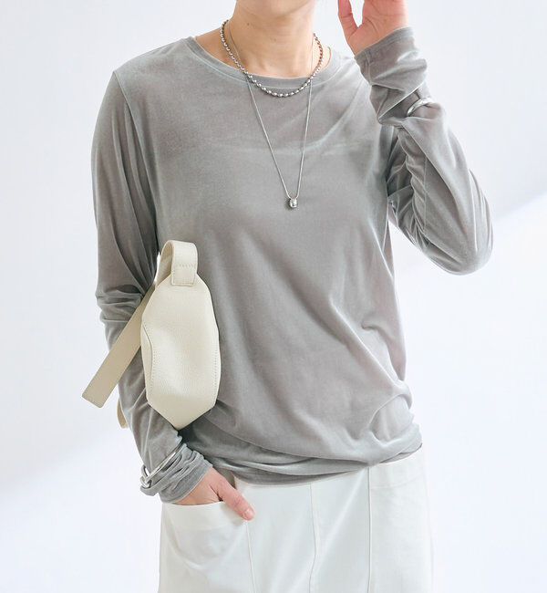 人気ファッションメンズ|【リヴドロワ/RIVE DROITE】 【1枚でも様になる】シアーベロアロンT