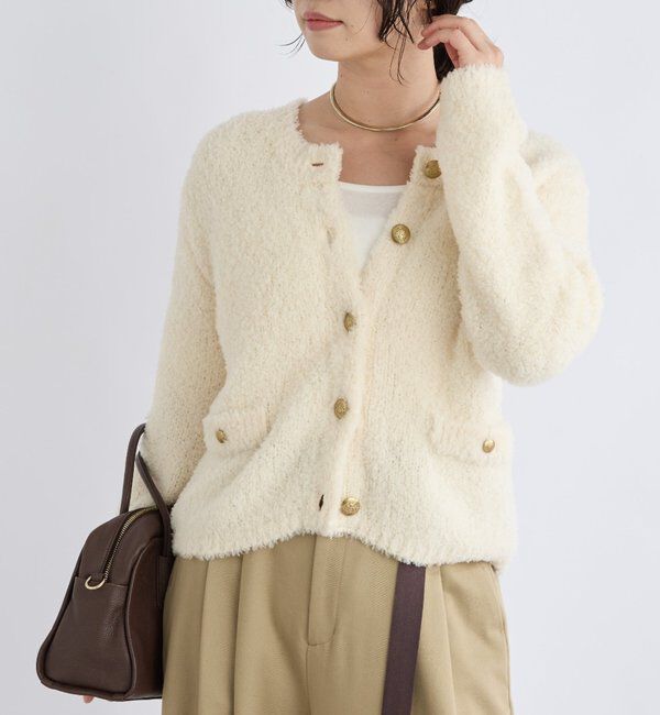 モテ系ファッションメンズ|【リヴドロワ/RIVE DROITE】 【オンオフ使える】ウールボアニットジャケット