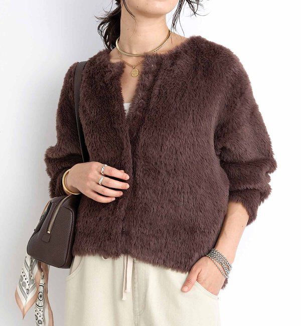 メンズファッションオススメ|【リヴドロワ/RIVE DROITE】 予約【リバイバル/着映え】ダブルフェイスシャギーカーデ・2