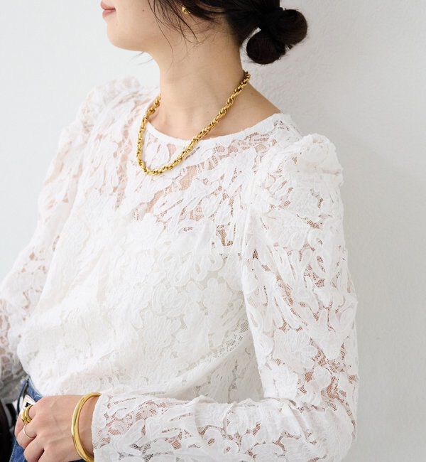 【リヴドロワ/RIVE DROITE】 【a Nice （ア ・ニース）】クラフトレースブラウス