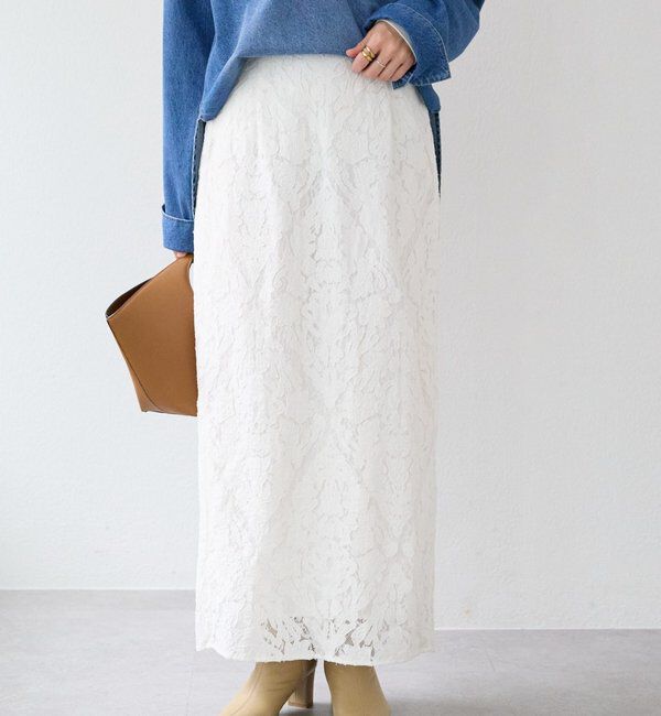 【リヴドロワ/RIVE DROITE】 【a Nice （ア ・ニース）】クラフトレーススカート