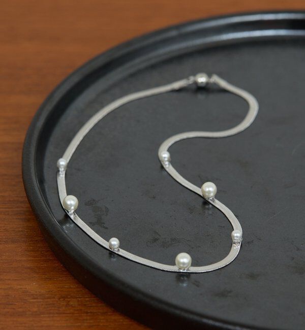 モテ系メンズファッション|【ガリャルダガランテ/GALLARDAGALANTE】 パールスネークチェーンネックレス