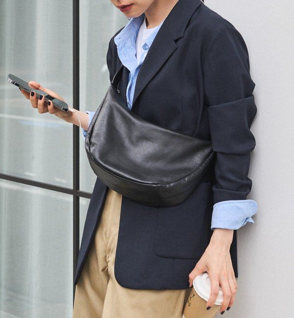 【ラシット/russet】 ソフトレザーラウンドショルダーバッグ