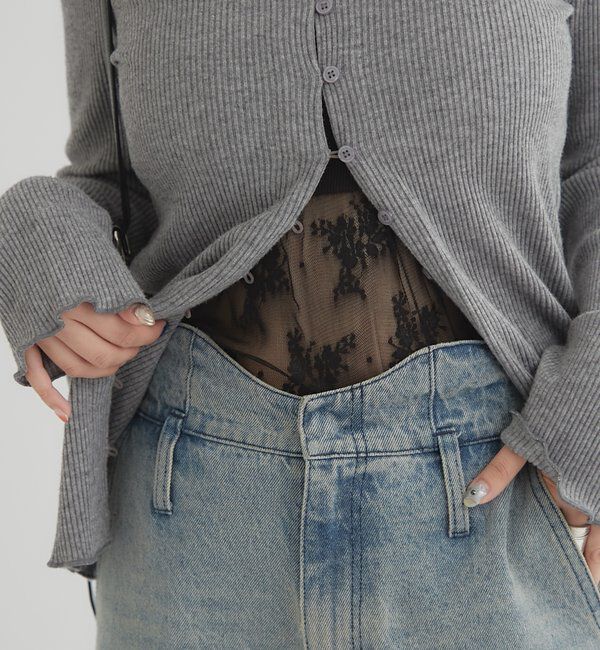 【ミスティック/mystic】 切り替えレース キャミソール