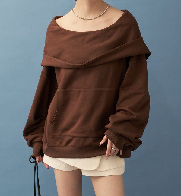 人気メンズファッション|【ミスティック/mystic】 フーディーオフショルスウェット