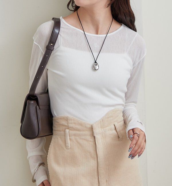 モテ系ファッションメンズ|【ミスティック/mystic】 プレート付きクルーシアーロンT