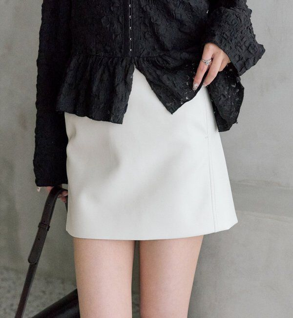【ミスティック/mystic】 フェイクレザーミニスカート