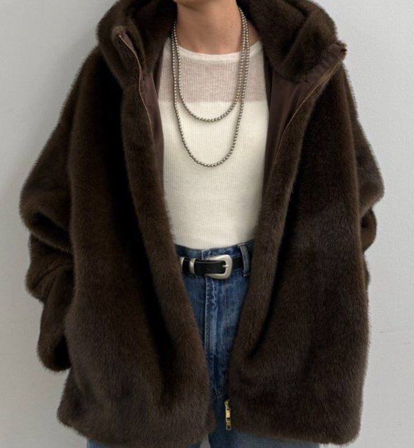 ファッションメンズのイチオシ|【ラウンジドレス/Loungedress】 フードフェイクファーブルゾン