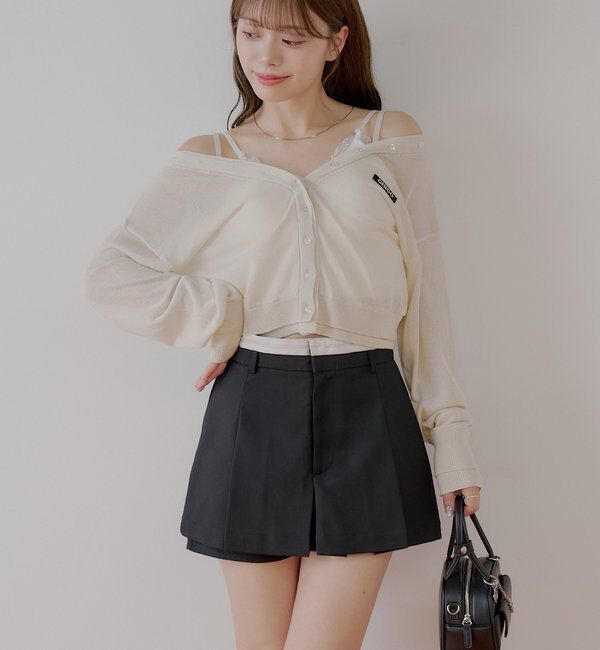 【チコ/Chico】 ボックスプリーツレイヤードスカパン