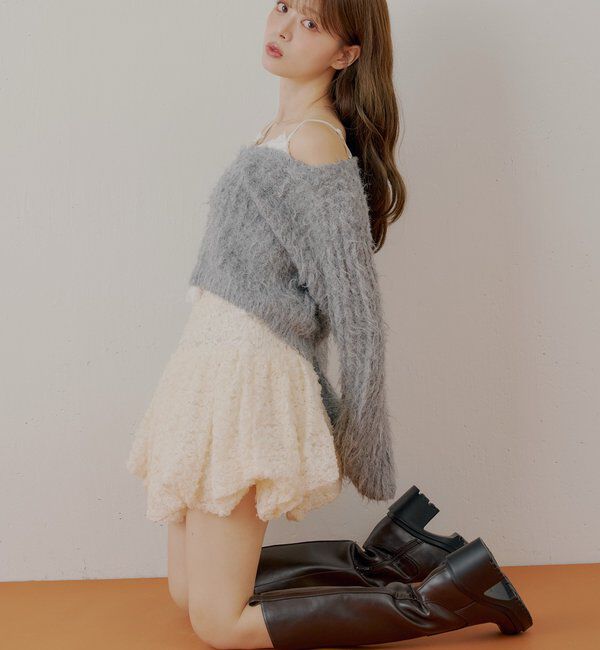 【チコ/Chico】 裾バルーンレースミニスカート