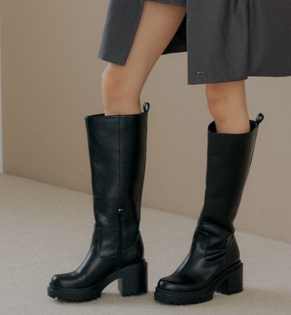 【チコ/Chico】 厚底チャンキーソールロングブーツ