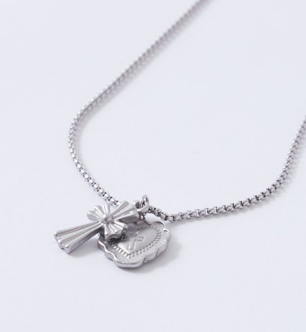 【フーズフーギャラリー/WHO'S WHO gallery】 CROSS×HEART MOTIF NECKLACE