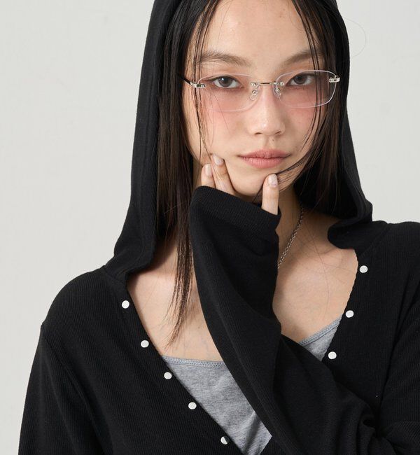 【フーズフーギャラリー/WHO'S WHO gallery】 SQUARE RIMLEESS GLASSES