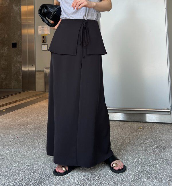 【カプリシュ　レマージュ/CAPRICIEUX LE'MAGE】 【腰回りカバー】レイヤードマキシスカート