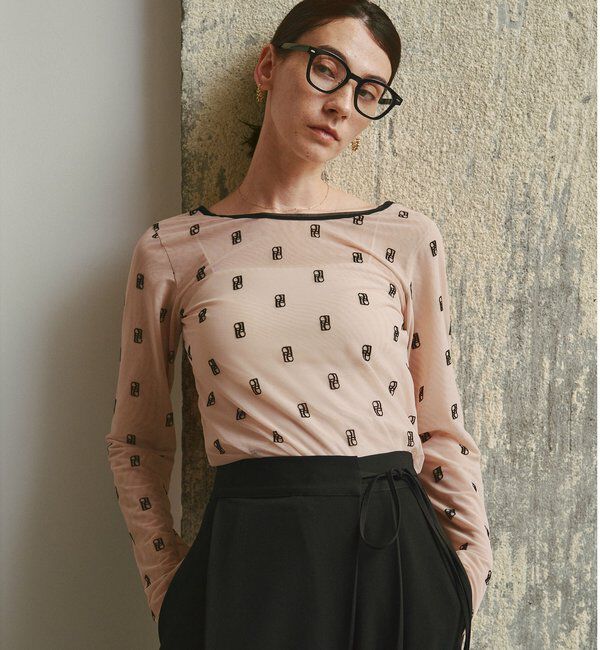 モテ系ファッションメンズ|【カプリシュ　レマージュ/CAPRICIEUX LE'MAGE】 【前後2WAY】2WAYモノグラムシアーTシャツ